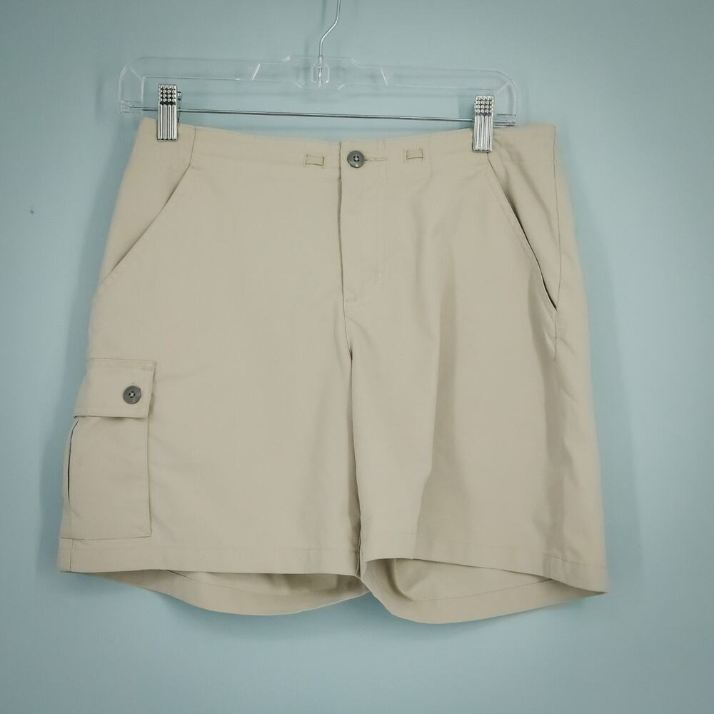 Patagonia Size 2 Khaki Beige Tan Outdoor Hiking Nylon Cargo Shorts 5781685 - Picture 2 of 7